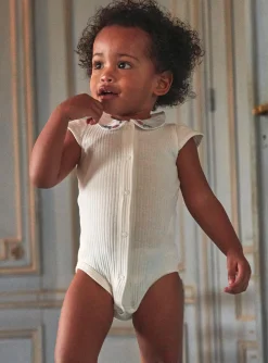 Body | Body-Sergent Major Off-white bodysuit with an embroidered collar
