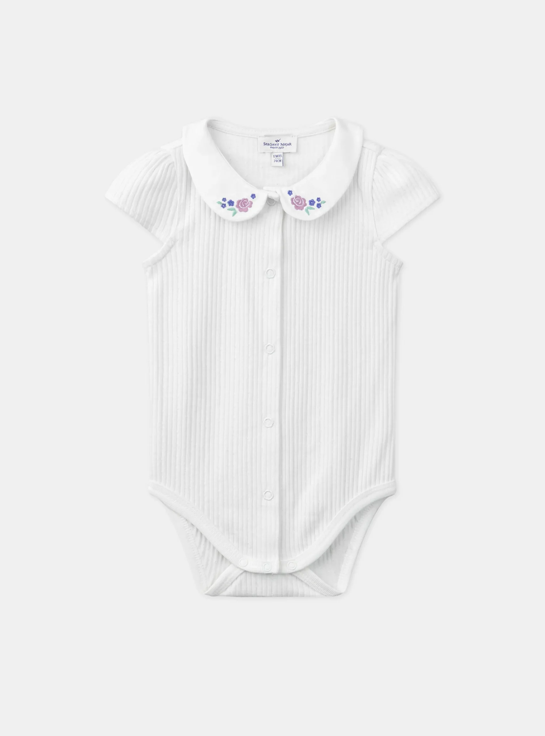 Body | Body-Sergent Major Off-white bodysuit with an embroidered collar