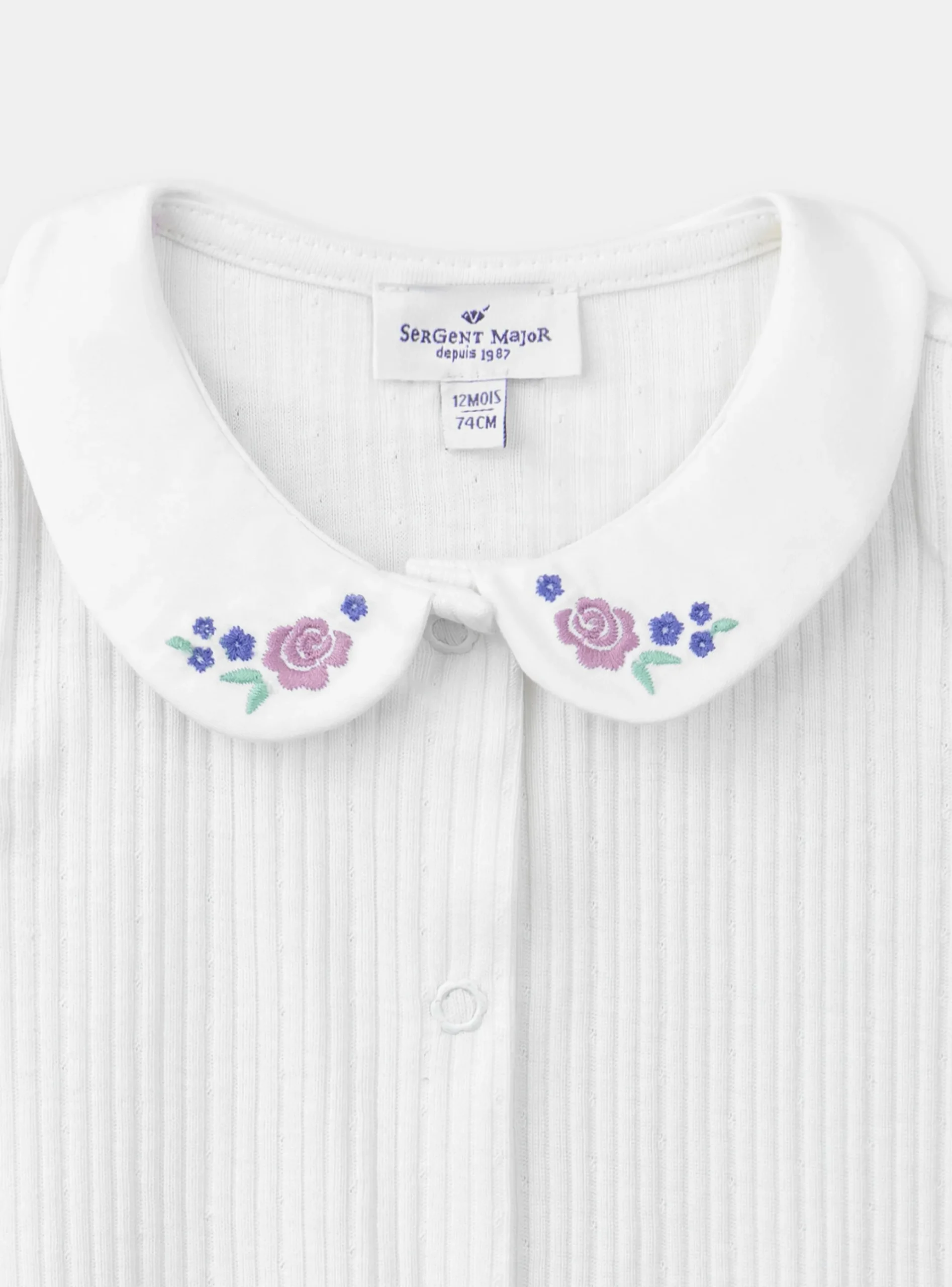 Body | Body-Sergent Major Off-white bodysuit with an embroidered collar