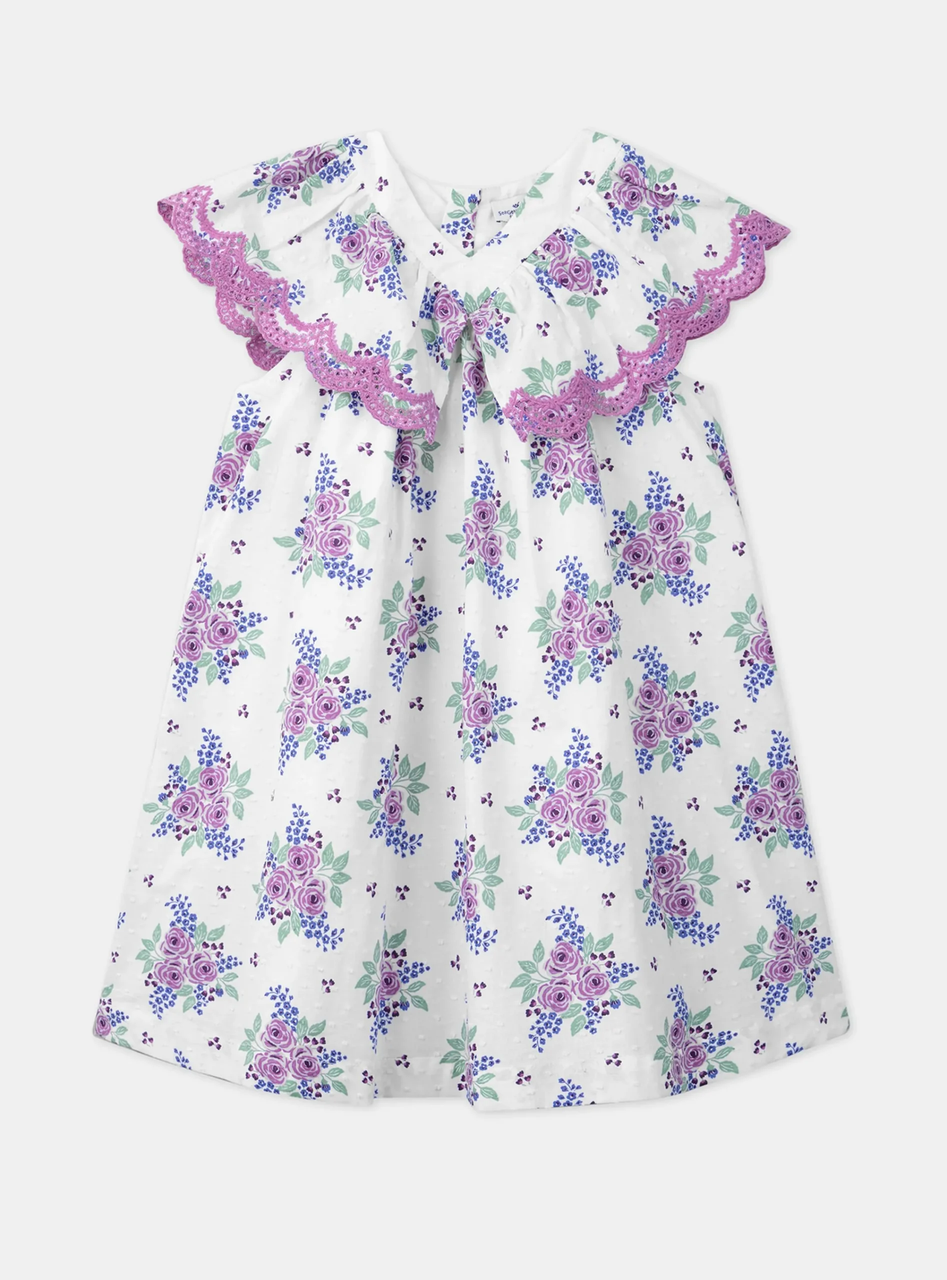 Dress-Sergent Major Off-white dress with roses