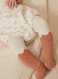 Suits And Ensembles-Sergent Major Old pink bodysuit, unbleached romper and tights
