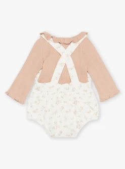 Suits And Ensembles-Sergent Major Old pink bodysuit, unbleached romper and tights