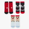 Underwear & Socks-Sergent Major 3 pairs of mid calf length red socks