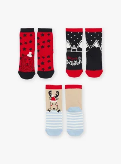 Underwear & Socks-Sergent Major 3 pairs of mid calf length red socks