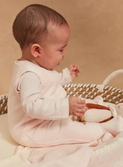 Suits And Ensembles-Sergent Major Pale pink romper and ecru velvet cardigan in organic cotton and recycled polyester