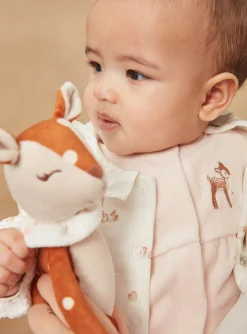 Suits And Ensembles-Sergent Major Pale pink romper and ecru velvet cardigan in organic cotton and recycled polyester