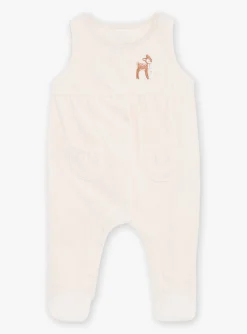 Suits And Ensembles-Sergent Major Pale pink romper and ecru velvet cardigan in organic cotton and recycled polyester
