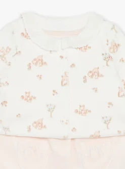Suits And Ensembles-Sergent Major Pale pink romper and ecru velvet cardigan in organic cotton and recycled polyester