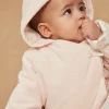 Coat, Cardigan-Sergent Major Pale pink velvet hoodie