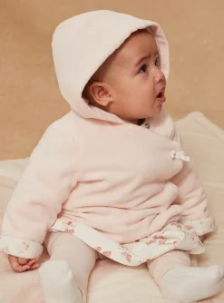Coat, Cardigan-Sergent Major Pale pink velvet hoodie