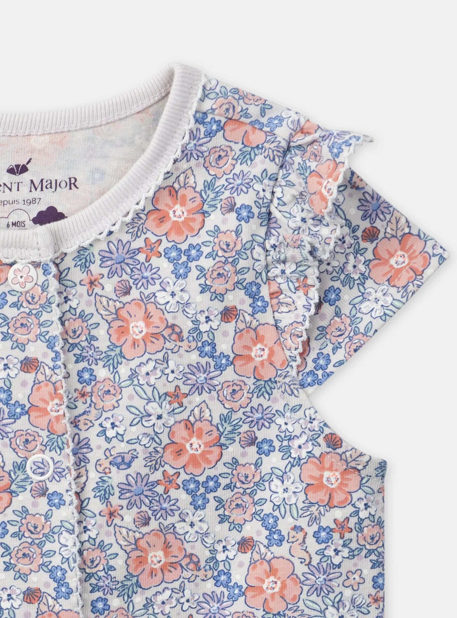 Pajamas & Rompers | Pajamas & Rompers-Sergent Major Parme BABYGROW