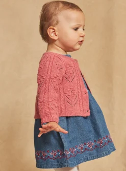 Knitwear, Sweater, Cardigan | Knitwear, Sweater, Cardigan-Sergent Major Passion pink openwork cardigan