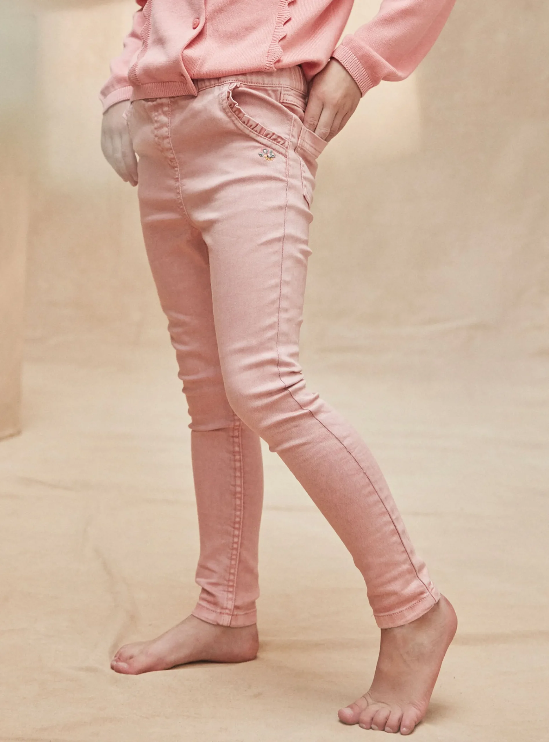 Trousers, Jeans And Legging-Sergent Major Peach JEANS