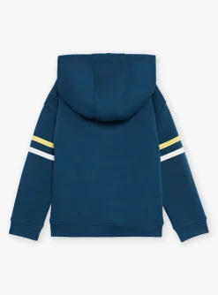 Knitwear, Sweater, Cardigan-Sergent Major Petrol blue and yellow hoodie