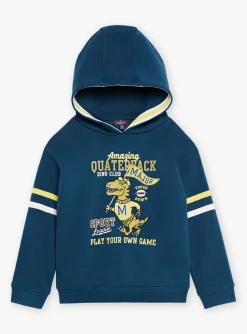 Knitwear, Sweater, Cardigan-Sergent Major Petrol blue and yellow hoodie