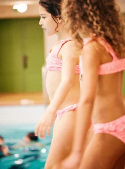 Swimsuit-Sergent Major 2-piece swimsuit with flowery print child girl