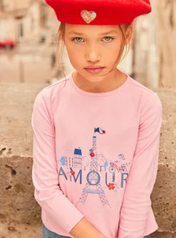 Shirt, T-shirt-Sergent Major Pink barbapapa T-shirt with ruffles
