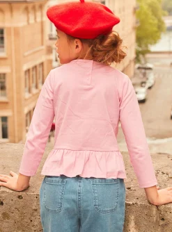 Shirt, T-shirt-Sergent Major Pink barbapapa T-shirt with ruffles