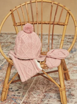 Hats, Scarves, Gloves | Hats, Scarves, Gloves-Sergent Major Pink cable knit hat