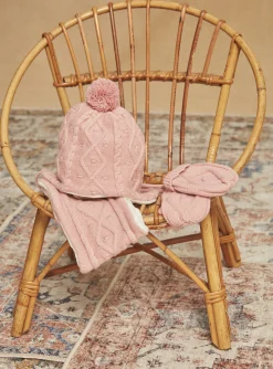 Hats, Scarves, Gloves | Hats, Scarves, Gloves-Sergent Major Pink cable knit mittens