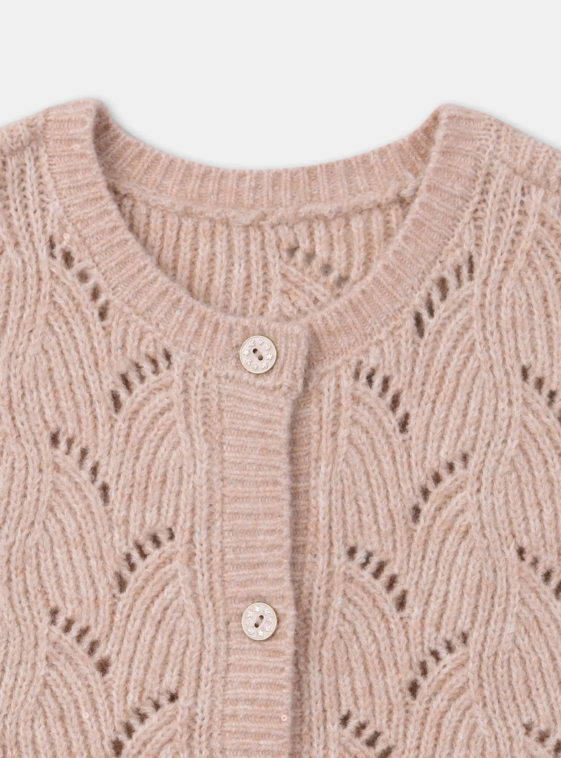 Knitwear, Sweater, Cardigan-Sergent Major Pink copper CARDIGAN WHITHOUT SLEEVES