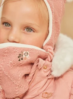 Beany, Scarf, Gloves-Sergent Major Pink knitted snood