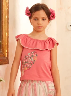 Shirt, T-shirt-Sergent Major Pink T-shirt with an elephant