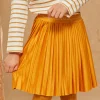 Skirt, Shorts-Sergent Major Pleated skirt in yellow jersey