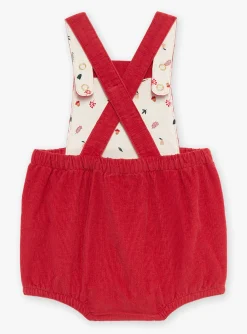 Romper, Jumpsuit & Outfit | Romper, Jumpsuit & Outfit-Sergent Major Poppy red corduroy dungarees