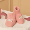 Hat, Mittens-Sergent Major Powder pink baby slippers