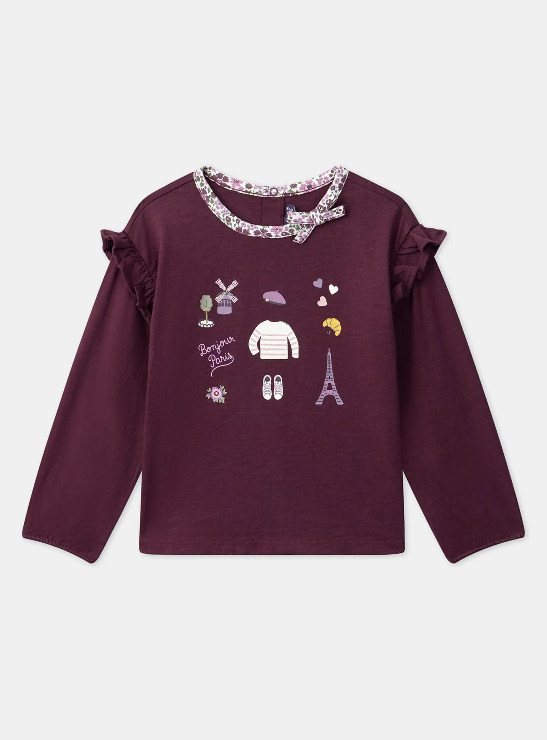 Shirt, T-shirt-Sergent Major Purple TEE SHIRT LS