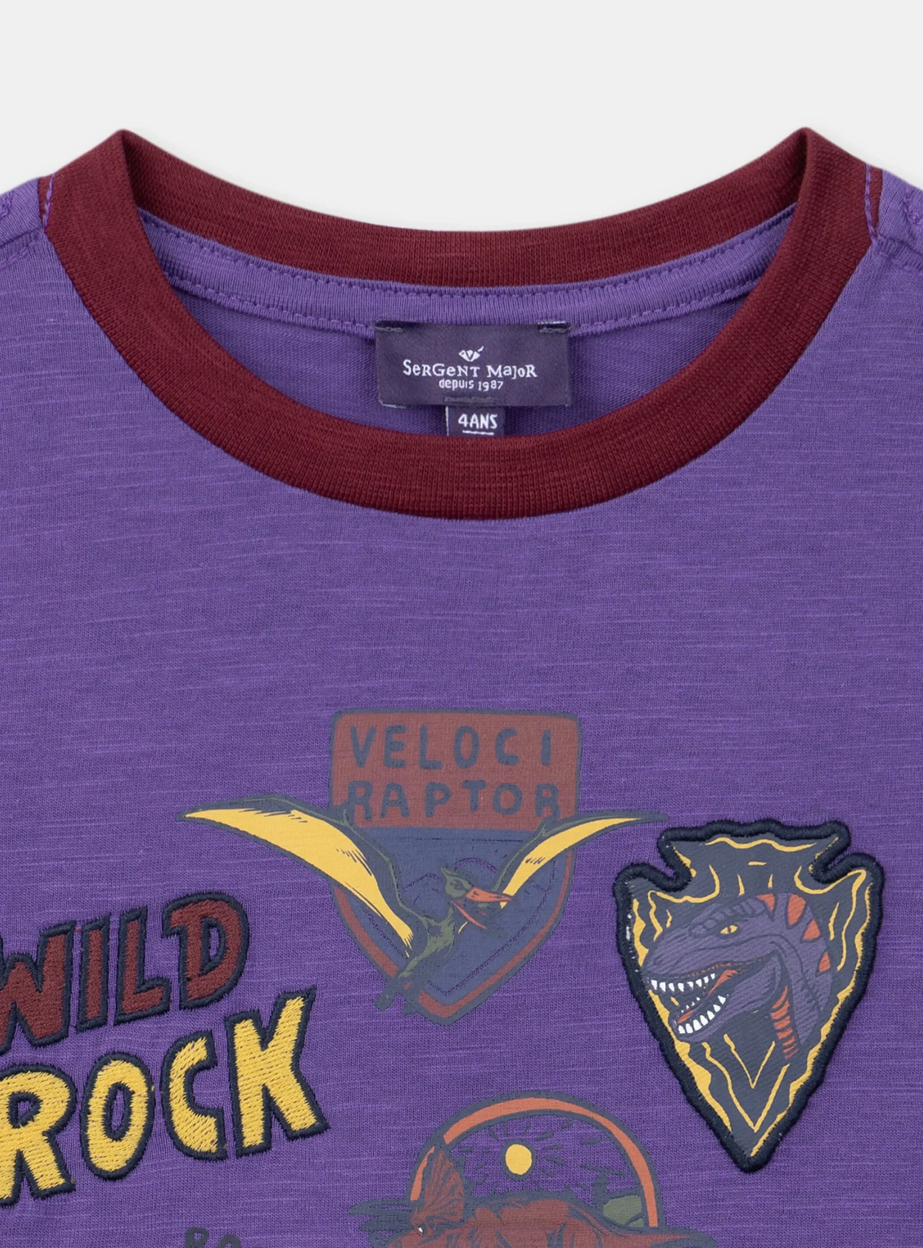 T-shirt, Polo Shirt-Sergent Major Purple TEE SHIRT SS