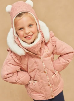 Coat, Parka, Jacket-Sergent Major Quilted pink parka with hood
