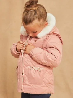 Coat, Parka, Jacket-Sergent Major Quilted pink parka with hood