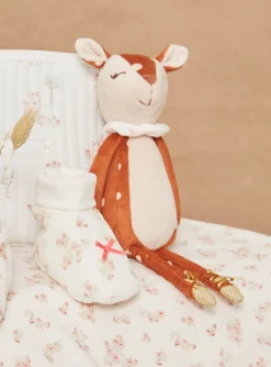 Toys-Sergent Major Red and grey doe birth cuddly toy
