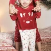 Pajamas & Rompers | Pajamas & Rompers-Sergent Major Red and white velvet romper set