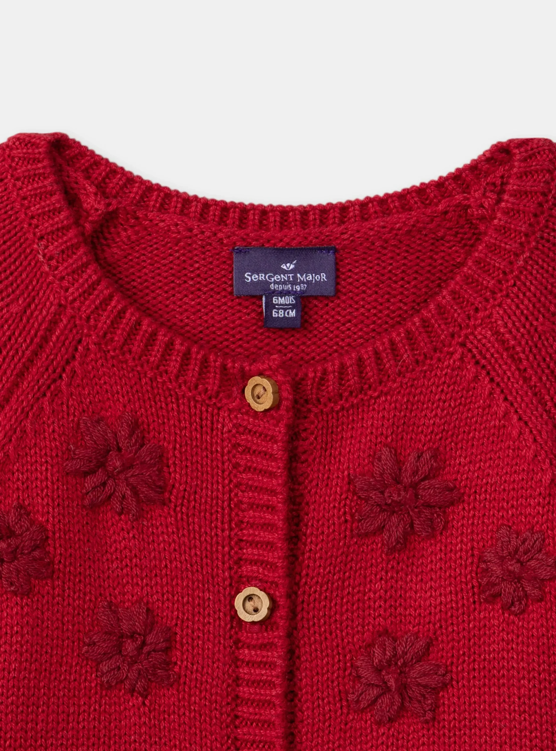 Knitwear, Sweater, Cardigan | Knitwear, Sweater, Cardigan-Sergent Major Red CARDIGAN