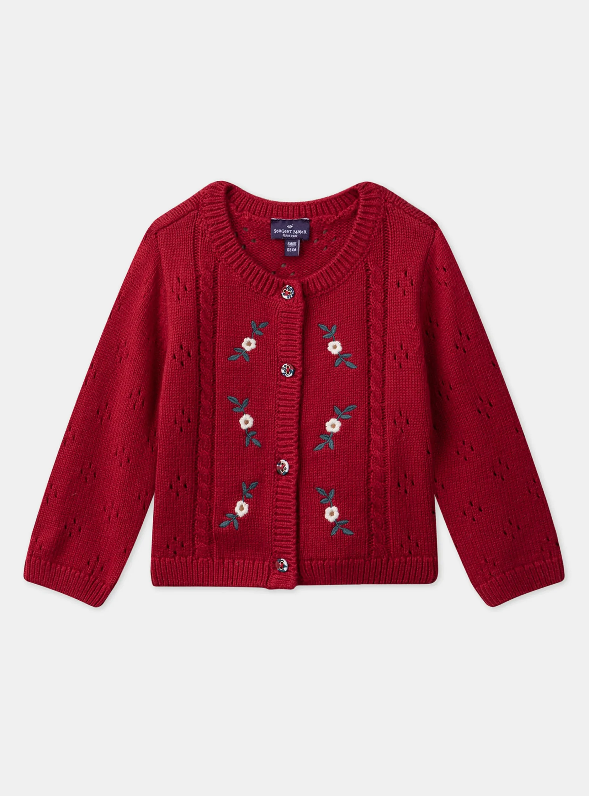 Knitwear, Sweater, Cardigan | Knitwear, Sweater, Cardigan-Sergent Major Red CARDIGAN
