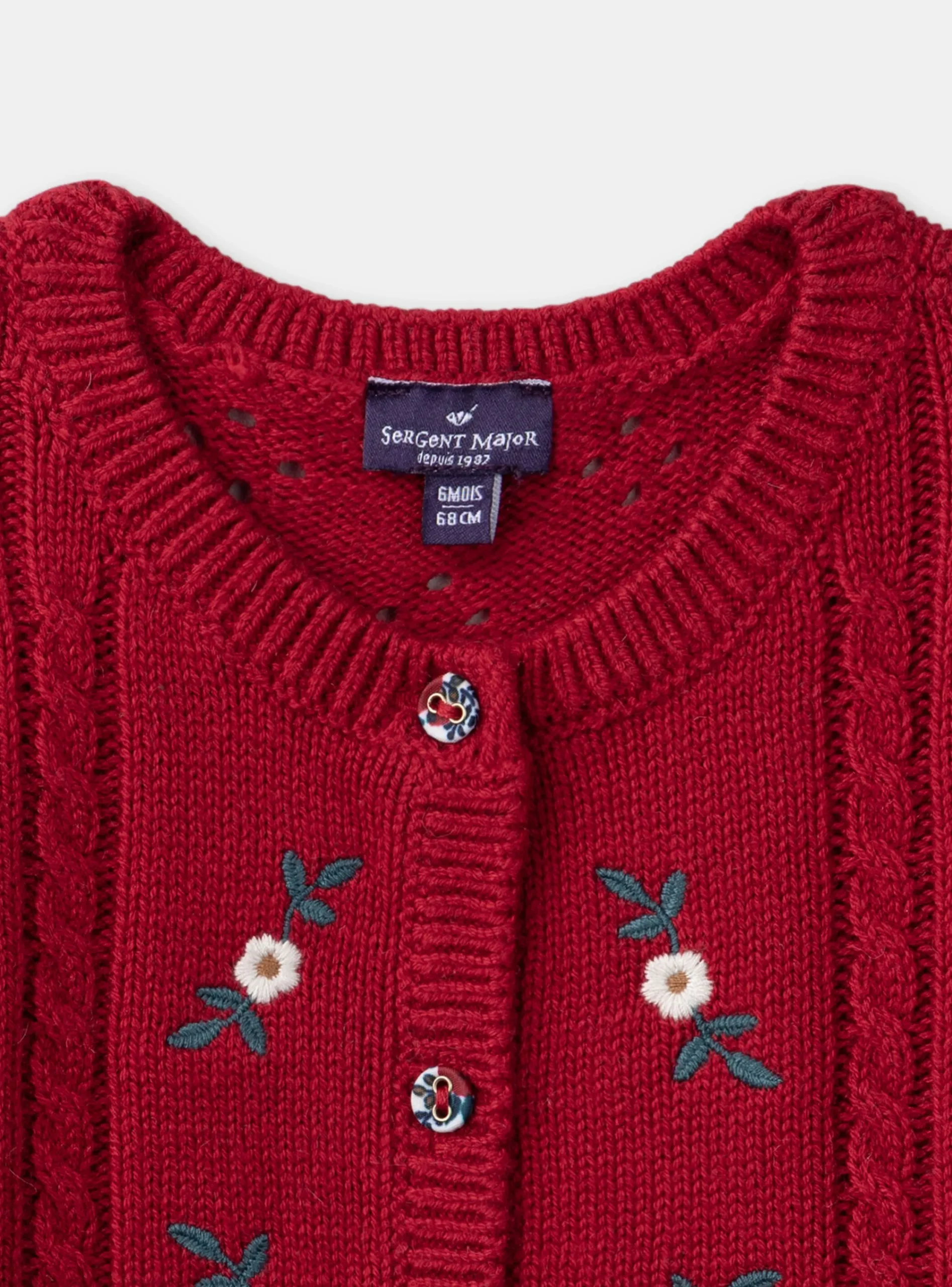 Knitwear, Sweater, Cardigan | Knitwear, Sweater, Cardigan-Sergent Major Red CARDIGAN