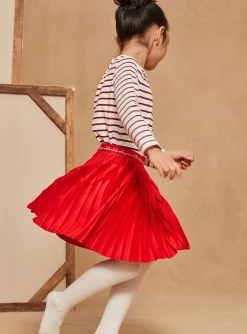 Skirt, Shorts-Sergent Major Red jersey pleated skirt
