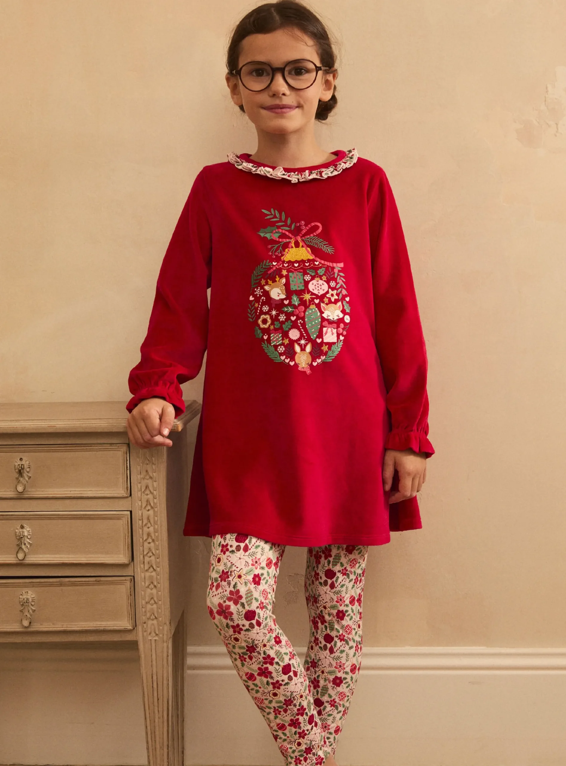 Pajamas-Sergent Major Red NIGHT DRESS