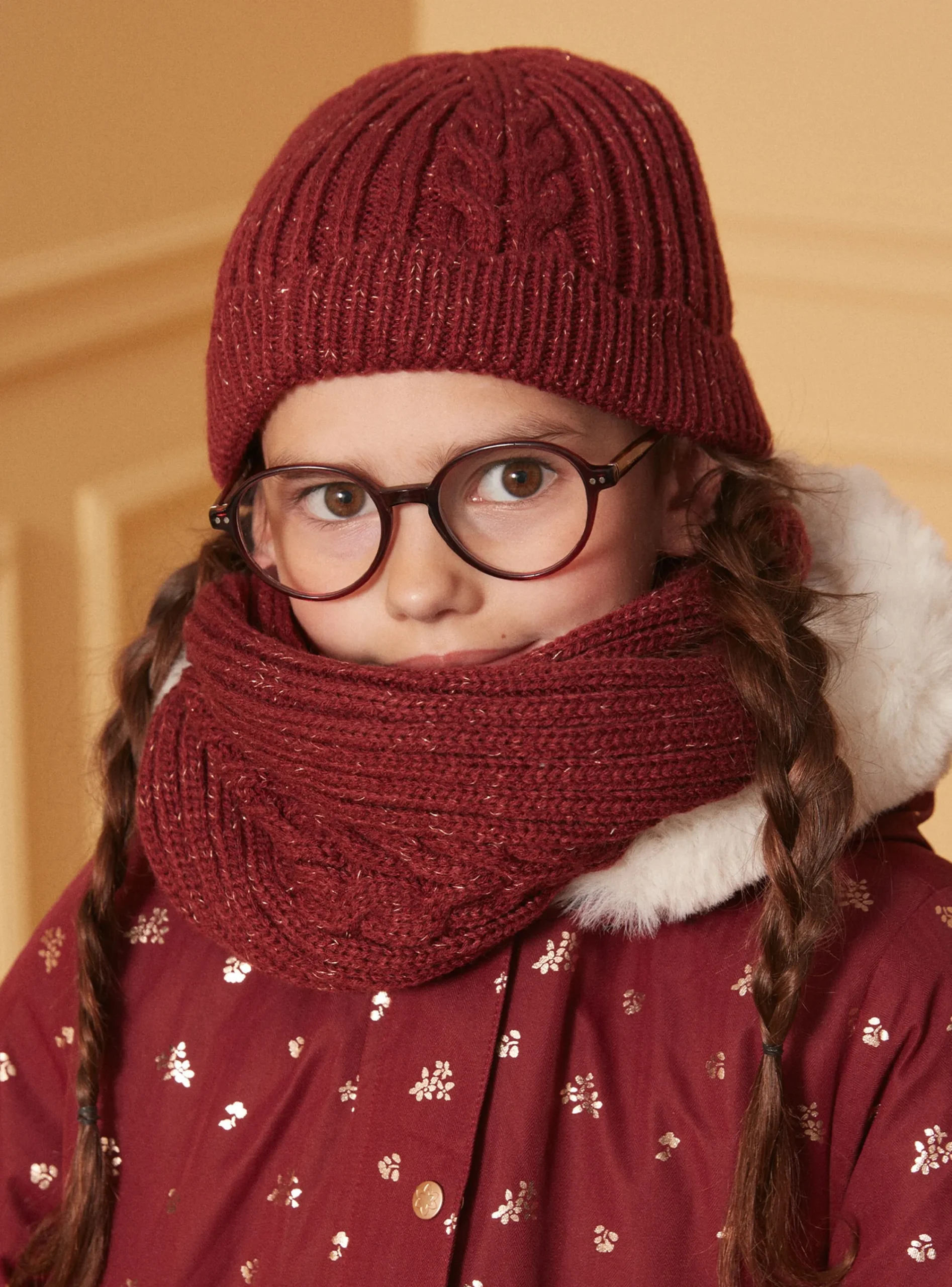 Beany, Scarf, Gloves-Sergent Major Red SNOOD