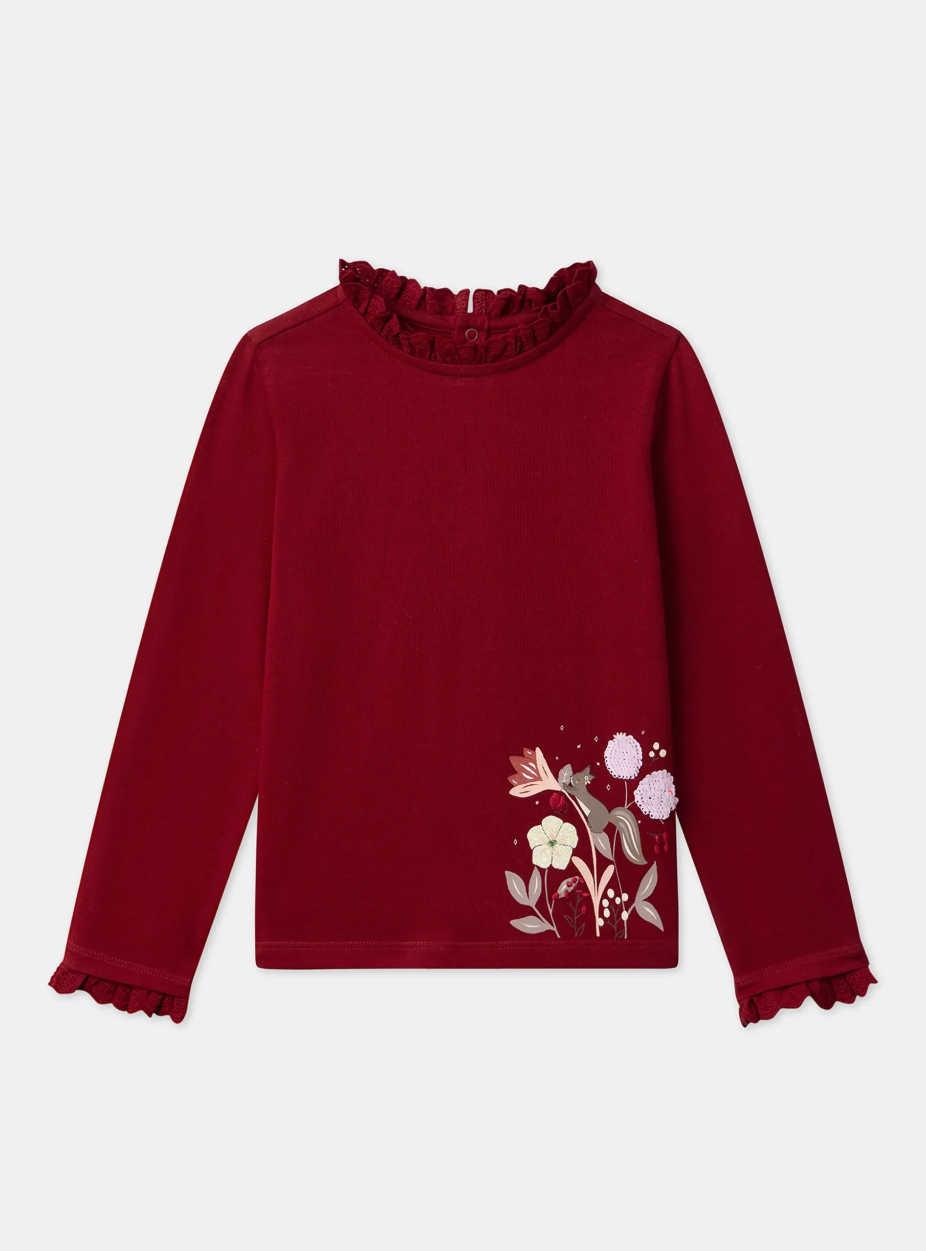 Shirt, T-shirt-Sergent Major Red TEE SHIRT LS