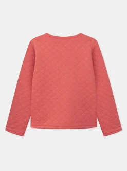 Knitwear, Sweater, Cardigan-Sergent Major Reversible red quilted tube-knit jacket