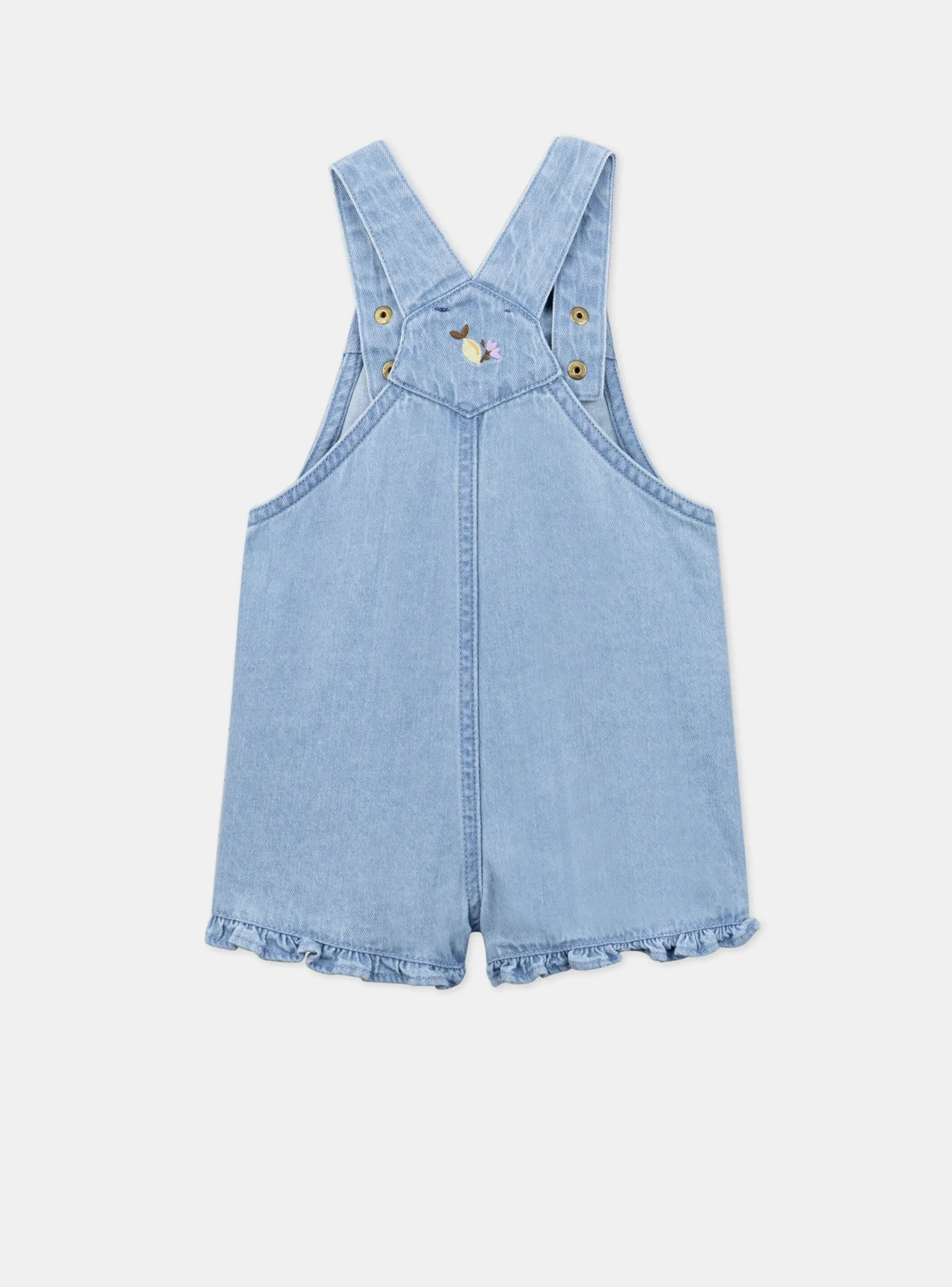 Romper, Jumpsuit & Outfit | Romper, Jumpsuit & Outfit-Sergent Major Short denim dungarees with embroidery