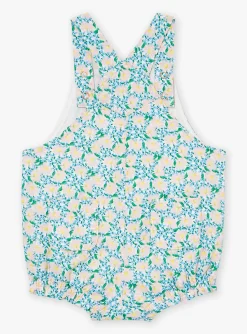 Romper, Jumpsuit & Outfit | Romper, Jumpsuit & Outfit-Sergent Major Short ecru and blue floral print dungarees