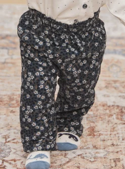 Trousers, Jeans | Trousers, Jeans-Sergent Major Slate blue corduroy pants with floral print