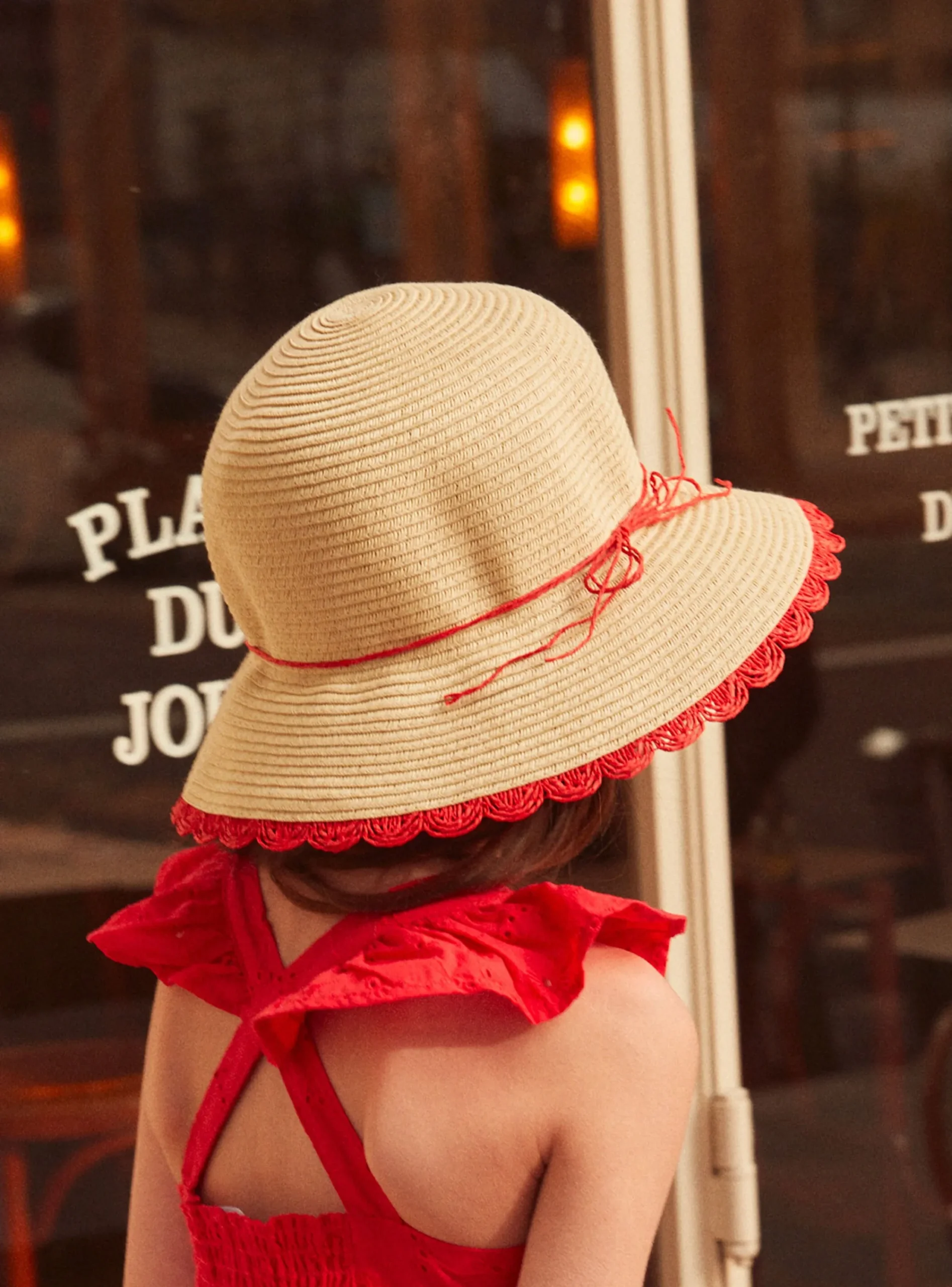 Hat, Scarf-Sergent Major Straw hat