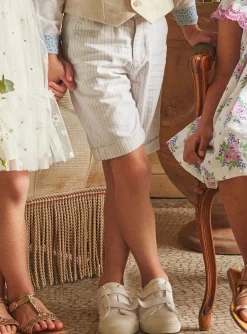 Bermuda Shorts-Sergent Major Striped Bermuda shorts