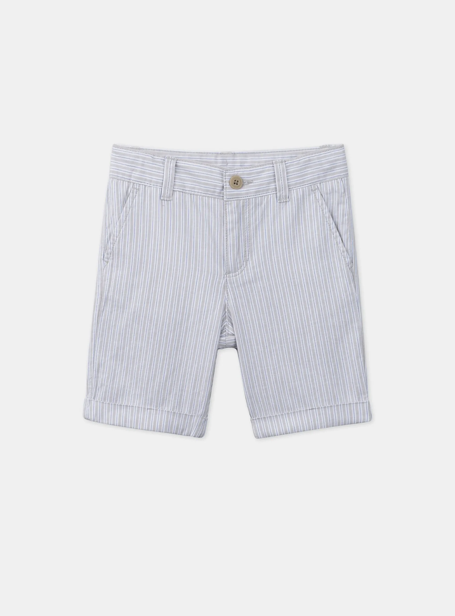 Bermuda Shorts-Sergent Major Striped Bermuda shorts